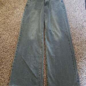 Women's Blue and Grey Jeans